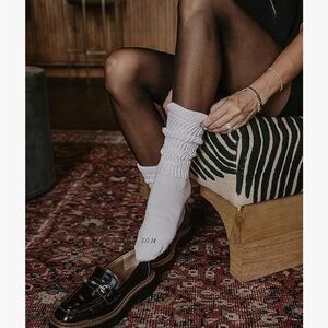 HUE White Slouchy Socks - 3 Pairs
